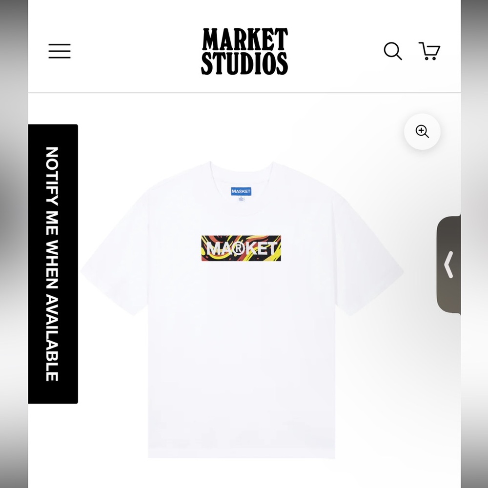 NWT: Market Studios White Graphic T-Shirt